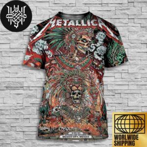 Metallica M72 World Tour At Estadio GNP Seguros Mexico City On September 27 2024 Native Skull All Over Print Shirt