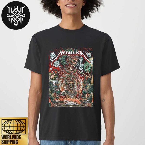 Metallica M72 World Tour At Estadio GNP Seguros Mexico City On September 27 2024 Native Skull Fan Gifts Unisex T-Shirt