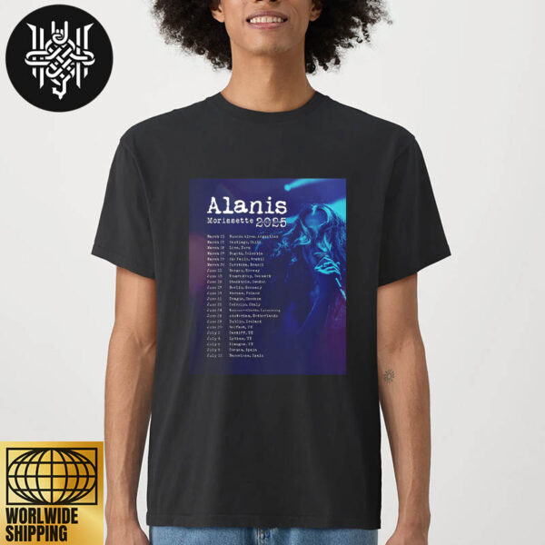 Alanis Morissette 2025 World Tour Dates Unisex T-Shirt