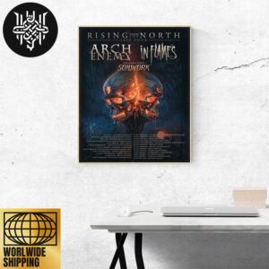 Arch Enemy RISING FROM THE NORTH TOUR 2024 Merch For Fan Home Decor Poster Canvas