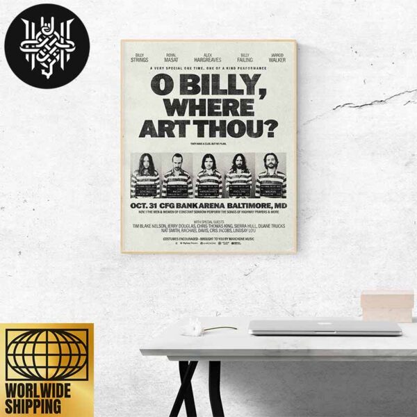 Billy Strings O Billy Where Art Thou Theme For Halloween Shows In Baltimore Home Decor Poster Canvas