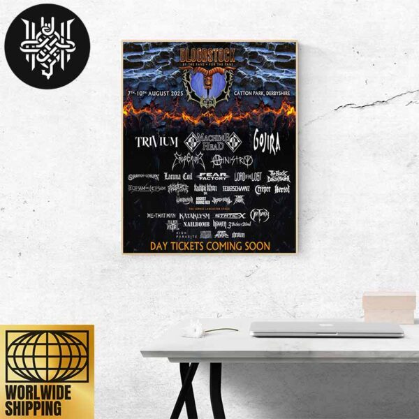 Bloodstock Festival 2025 Lineup At Catton Park Walton On 7th-10th August 2025 Gifts For Fan Home Decor Poster Canvas