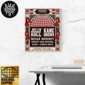 Buckeye Country Superfest Line Up At Ohio Stadium In Columbus OH On June 21 2025 Home Decor Poster Canvas