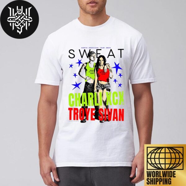 Charli XCX And Troye Sivan Sweat Tour North American 2024 Unisex T-Shirt