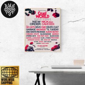 Cruel World Festival Lineup In Pasadena CA On May 17 2025 Home Decor Poster Canvas