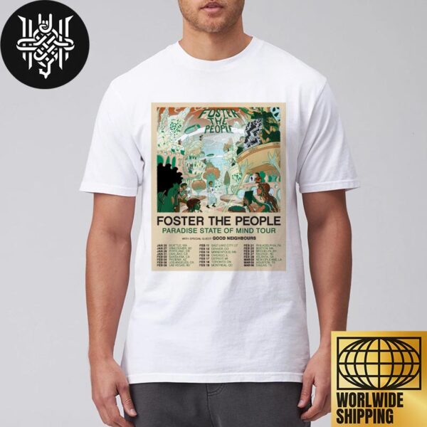 Foster The People Paradise State Of Mind North American Tour 2025 Merch Unisex T-Shirt