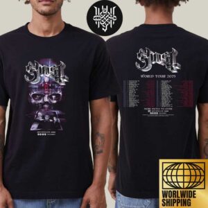 Ghost Band 2025 World Tour Dates Artwork Two Sides Unisex T-Shirt