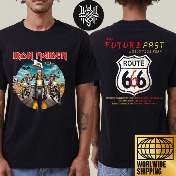 Iron Maiden The Future Past Tour California 2024 Merch Gifts For Fan Unisex T-Shirt