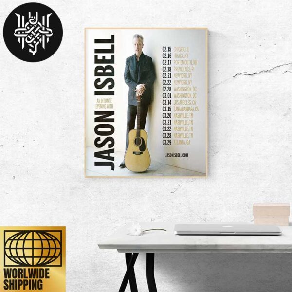 Jason Isbell 2025 Solo Tour Dates Home Decor Poster Canvas