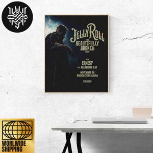 Jelly Roll The Beautifully Broken Tour To Nashville On November 26 2024 Home Decor Poster Canvas