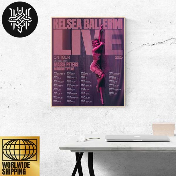 Kelsea Ballerini Live On Tour 2025 Tour Dates Home Decor Poster Canvas