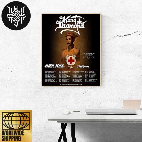 King Diamond Saint Lucifer’s Hospital 1920 Tour Date Merch Gifts For Fan Home Decor Poster Canvas