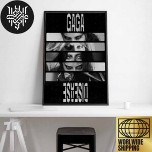 Lady Gaga Disease MV Artwork Black And White Fan Gifts Home Decor Poster Canvas