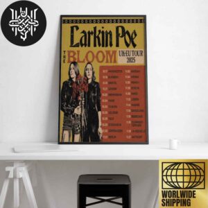 Larkin Poe The Bloom Tour UK-EU 2025 Tour Dates Artwork Home Decor Poster Canvas