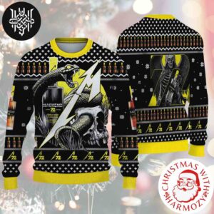 Metallica Blackened Whiskey 72 Seasons Styles Snakes And The Skull 2024 Ugly Christmas Sweater