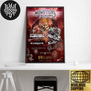 Monsters Of Rock 2025 Lineup Artwork Home Decor Poster Canvas