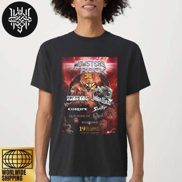 Monsters Of Rock 2025 Lineup Artwork Unisex T-Shirt