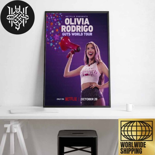 Olivia Rodrigo Guts World Tour On Netflix October 29 2024 Artwork Home Decor Poster Canvas