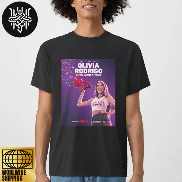 Olivia Rodrigo Guts World Tour On Netflix October 29 2024 Artwork Unisex T-Shirt