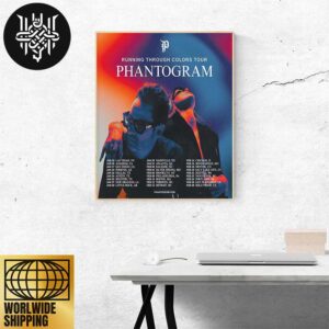 Phantogram Running Through Colors Tour Dates 2025 Home Decor Poster Canvas