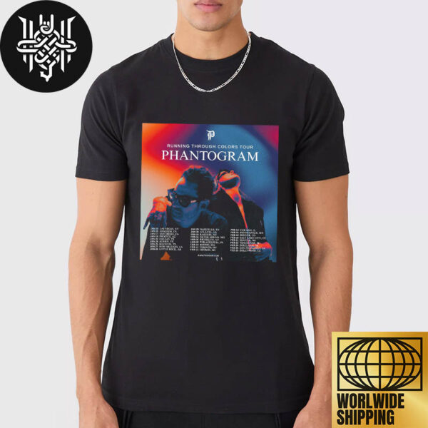 Phantogram Running Through Colors Tour Dates 2025 Unisex T-Shirt