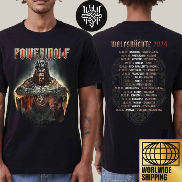 Powerwolf Wolfsnächte Tour 2024 For Fan Unisex T-Shirt