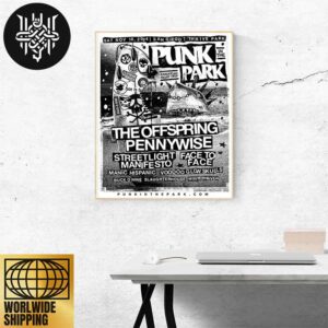 Punk In The Park Lineup Coming To San Diego California On November 16th 2024 Merch Black And White Home Decor Poster Canvas