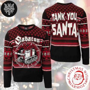 Sabaton Band Tank You Santa Xmas Gifts 2024 Ugly Christmas Sweater