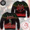 Slayer Band Merry Christmas With Xmas Patterns 2024 Ugly Christmas Sweater