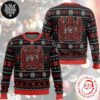 Slayer Band Logo And Xmas Pattern Black And Red 2024 Ugly Christmas Sweater