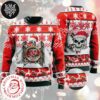 Slayer Laurel Wreath And Logo Pattern Xmas Gifts 2024 Ugly Christmas Sweater