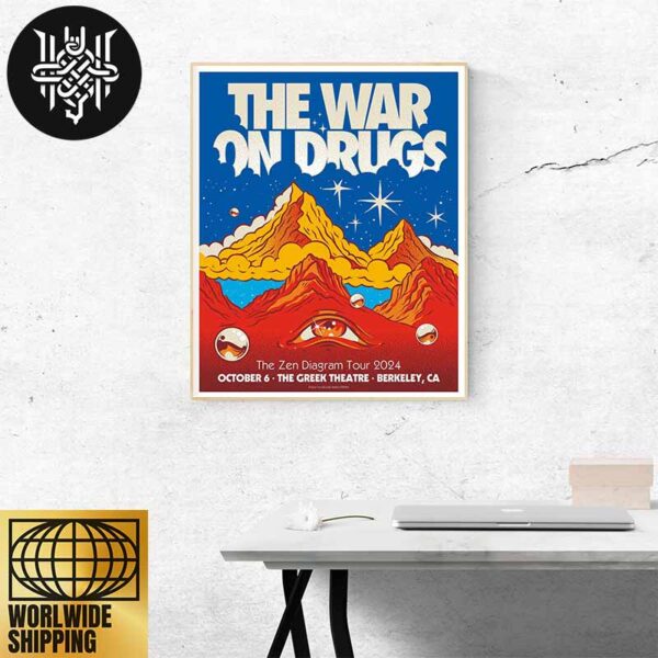 The War On Drugs Zen Diagram Tour At The Greek Theatre In Berkeley On October 06 2024 Gift For Fans Home Decor Poster Canvas