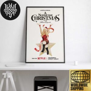 A Nonsense Christmas With Sabrina Carpenter On Netflix December 2024 Artwork Home Decor Poster Canvas