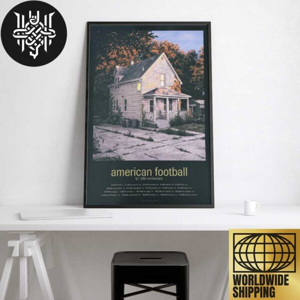 American Football Lp1 25th Anniversary Tour Dates Edition Artwork Home Decor Poster Canvas