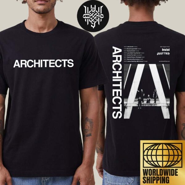 Architects Spring EU Tour Dates 2025 Artwork Two Sides Unisex T-Shirt