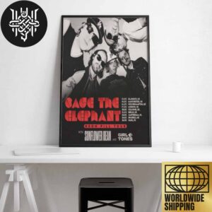 Cage The Elephant Neon Pill Tour Dates 2025 In UK And Europe Home Decor Poster Canvas