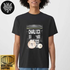 Charli XCX BRAT 2025 ARENA TOUR LFG Dates Unisex T-Shirt