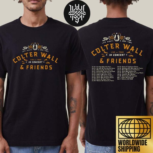 Colter Wall And Friends Live On Tour 2025 Tour Dates Unisex T-Shirt