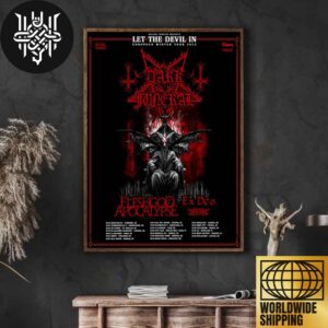 Dark Funeral LET THE DEVIL IN Europen Tour Dates 2025 Artwork Home Decor Poster Canvas