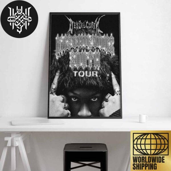 Denzel Curry 2025 Mischievous South World Tour Artwork Home Decor Poster Canvas