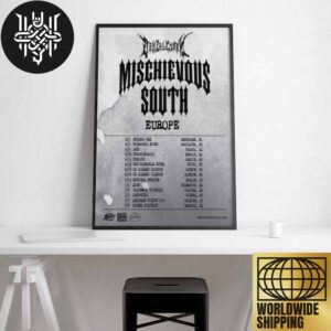 Denzel Curry Mischievous South World Tour 2025 Europe Tour Dates Artwork Home Decor Poster Canvas