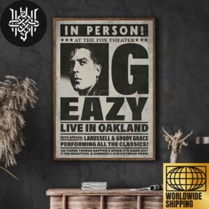 G-Eazy Freak Show World Tour Live In Auckland Art Cover Home Decor Poster Canvas