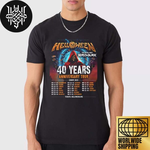 Helloween 40 Years Anniversary Tour Dates In Europe 2025 Unisex T-Shirt