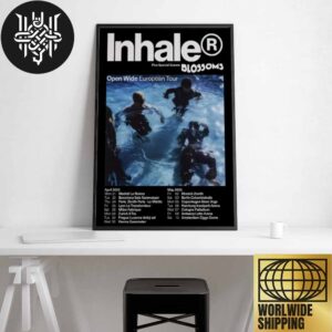 Inhaler Band Open Wide Europe Tour Dates 2025 Artwork Home Decor Poster Canvas