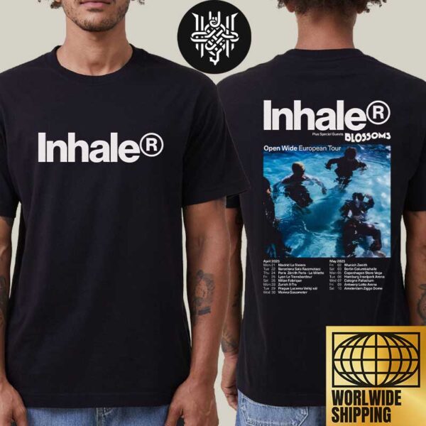 Inhaler Band Open Wide Europe Tour Dates 2025 Artwork Two Sides Unisex T-Shirt