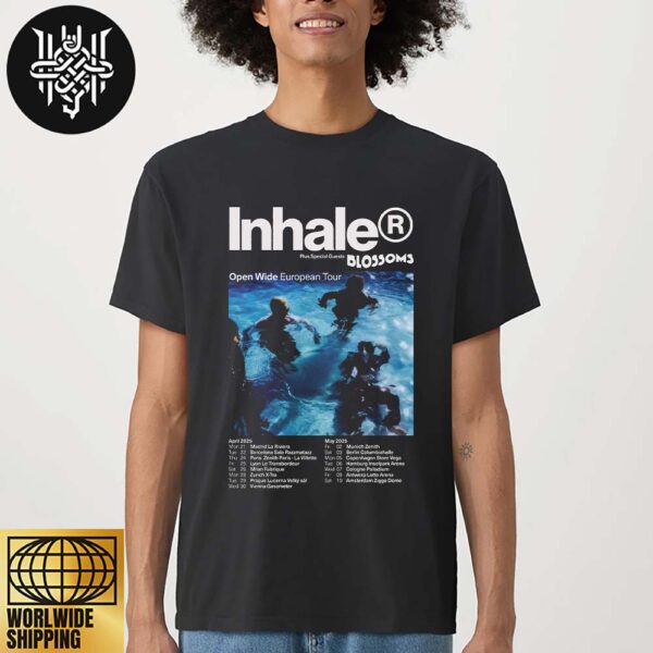 Inhaler Band Open Wide Europe Tour Dates 2025 Artwork Unisex T-Shirt