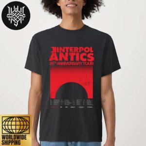 Interpol Band Antics 20th Anniversary Tour Dates 2024 Artwork Unisex T-Shirt