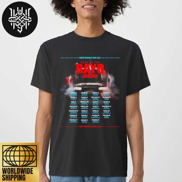 J Balvin Back to the Rayo 2025 North American Tour Dates Unisex T-Shirt