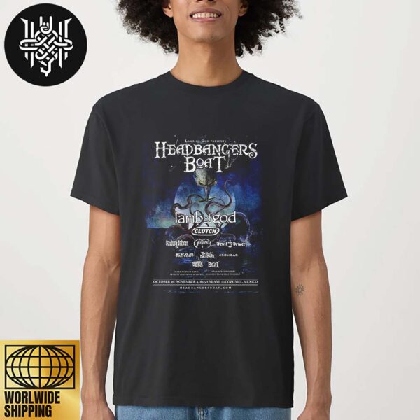 Lamb of God Headbangers Boat Lineup 2025 Artwork Unisex T-Shirt