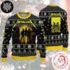 Metallica Members Wearing Santa Hat All I Want For Christmas Is Metallica Xmas Gifts 2024 Ugly Christmas Sweater